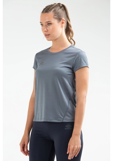 Umbro Vf-0075 Olet Kadın Gri T-shirt Siyah