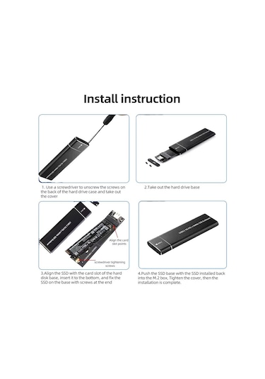 Bluesery Bs-m22 Nvme M.2 Ssd Kutusu 3.1 Type-c Uyumlu