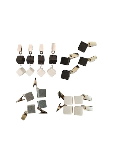 Bw-4 Adet Masa Örtüsü Ağırlıkları Mermer Taş Masa Örtüsü Askıları Kapalı Açık Kare Ağır Masa Örtüsü Tutucu Metal Klipsli