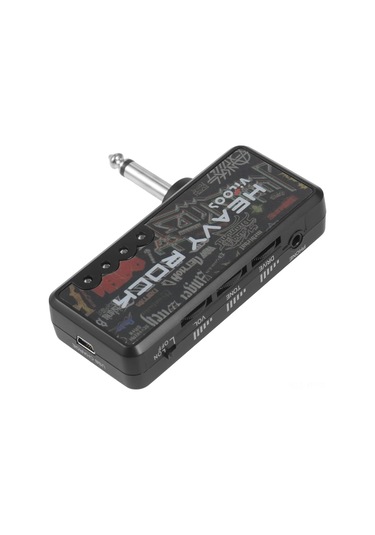 Yifomall Vitoos Heavy Rock V2 Elektro Gitar Mini Kulaklık Amfi: Distortion Efekti, Usb Ve Çift Kulaklık Bağlantısı, Taşınabilir Abs+pc Gövde