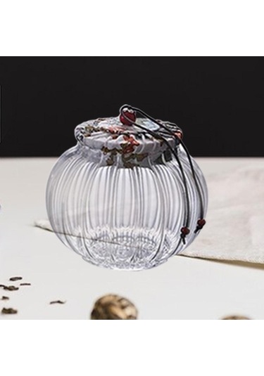 Trendooze Cam Çay Kavanozu Açık Kahve Çekirdeği Masa Beyazı Evde Kahve Keyfi İçin İdeal Seçenek Beyaz