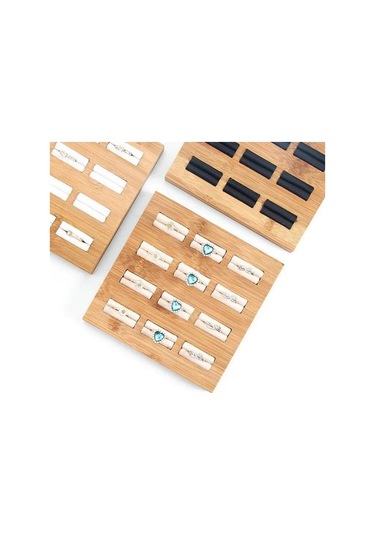 Trendooze Vitrin Tutucu Tepsisi Tepsisi Stili Stil Saklama Mücevher Çok Bambu B Ahşap A-13 Cs