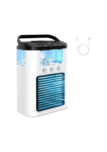 Motion003 Pembe 3 Renk Secenekli Usb Nemlendirici Fan Tasinabilir Mini Sogutucu Ofis Seyahat Icin