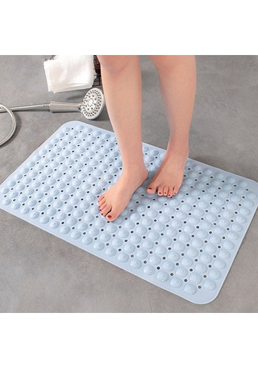 Gajeena Banyo Ve Küvet İçin Pvc Masajlı Güçlü Yapışkan Tabanlı Su Geçirgen Anti-kaygan Paspas, Açık Mavi Diğer