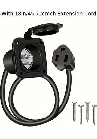 Willowhaven 1 Paket Amerikan Standart 15a 125v Uzatma Kablolu Güç Giriş Fişi Etl Onaylı