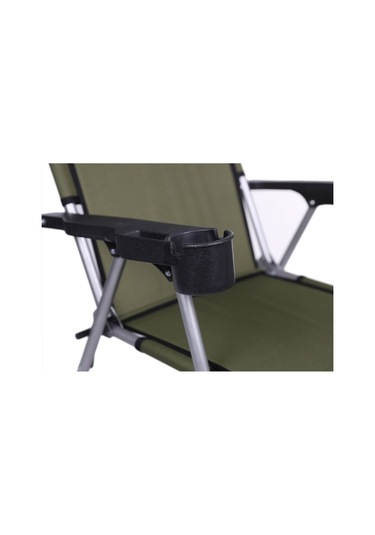 Alin Metal 2''li Lüks Bardaklı Kamp Sandalyesi Ve Masa Set Haki Haki