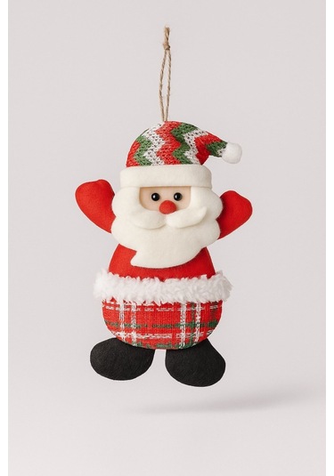 3'lü Peluş Karakterlerle Eğlenceli Yeni Yıl Dekoru Noel Figürleri Yılbaşı Ağaç Süsleri 17 Cm X 11 Cm Çok Renkli