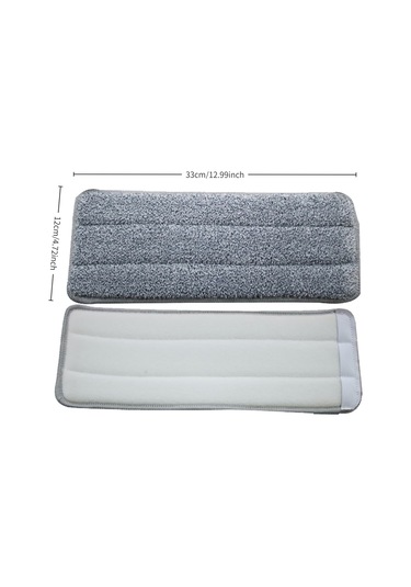 Tenfowee Mikrofiber Mop Temizlik Padı - Yıkama Uygun Tekrar Kullanılabilir - 33x12 Cm - 10 Adet Paket