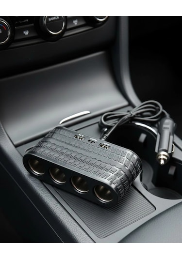 Araç İçi Güç Dağıtıcı 4 Çakmaklık 2 Usb 1 Type C Şarj Ünitesi