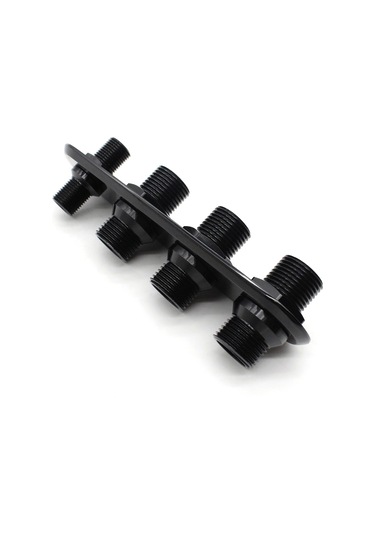 Xiyyadms 4 Portlu Klima Bağlantı Parçası - Siyah Alüminyum Montaj Seti