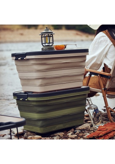 Katlanır Kamp Piknik Sepeti Yeşil