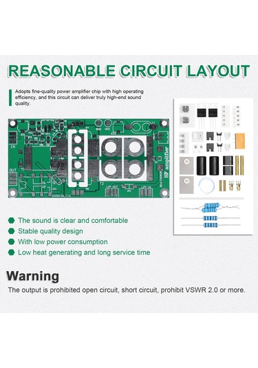 Xindoker 70w 3.5-30mhz Dıy Güç Amfi Seti, Ssb Lineer Yüksek Frekanslı, Ft-817 Kx3 Radyoları İçin, Montaj Gerekiyor