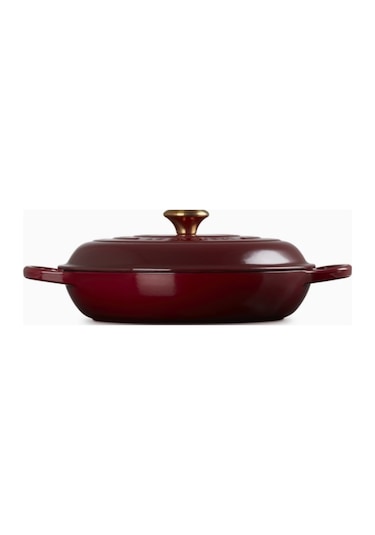 Le Creuset Gourmet Profesyonel Lüks Döküm Tencere Bordo 30 Cm