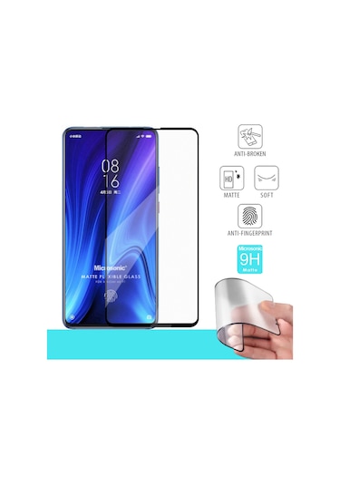 Microsonic Xiaomi Mi 9t Seramik Matte Flexible Ekran Koruyucu Siyah