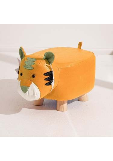 Suntek Magideal Ahşap Osmanlı Tabure Oturma Odası Yaratıcı Turuncu