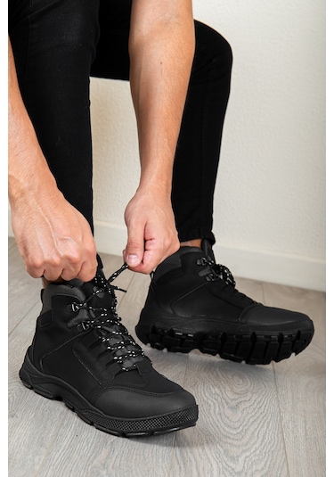 D00201 Garantili Ürün Soğuk Geçirmez Erkek Bot Siyah