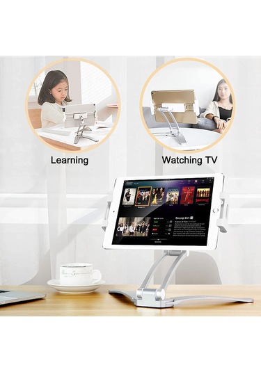 Vkemall Alüminyum Masaüstü/duvar Tipi Tablet Tutucu - 5-12.9 İnç İçin 360 Açı Ayarlı, Telefon Ve İpad Uyumlu, Dayanıklı Ve Taşınabilir