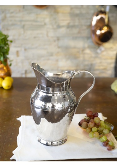 Bakır Sürahi Antalya Model Gümüş Renk 3 L