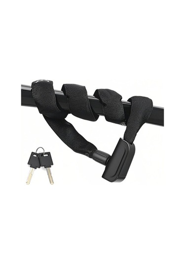 Besthome1 Dayanıklı Bisiklet Zincir Kilidi - Çift Anahtarlı, Erimeye Dayanıklı, 93.5cm Uzunluk