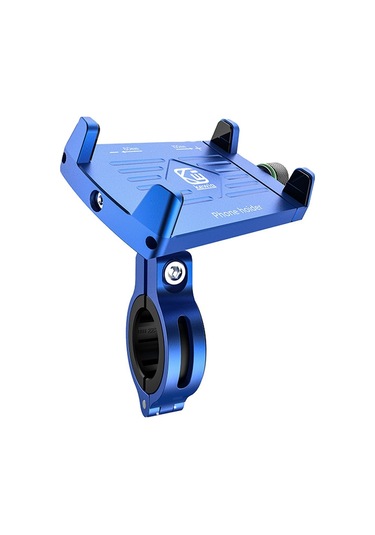 Kewig M7 Bisiklet 4 Pençeli Alüminyum Navigasyon Braketi Açık Bisiklet Cep Telefonu Tutucu Mavi Mavi