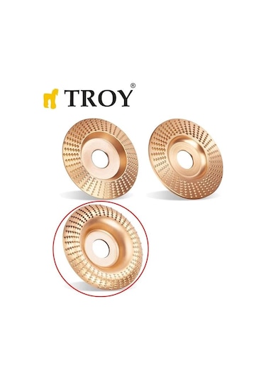 Troy 25074 Avuç Taşlama İçin Ahşap Aşındırıcı Disk, Toroidal, 125mm