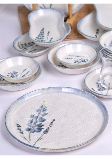 Bambum Lara - 26 Parça Porselen Kahvaltı Takımı Herb