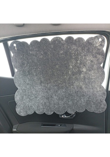Oto Güneşlik Perdesi Yan Cam Araç Perdesi Arka Koltuk Emzirme Örtüsü Gri Keçe Vantuzlu 1 Adet