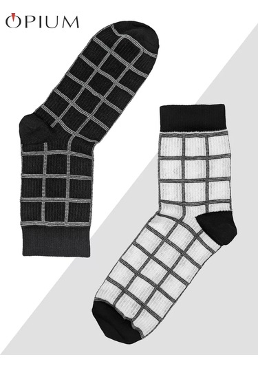 Opıum Görsel Baskılı Yüksek Çorap Seti 2 Çift 204276838 Siyah