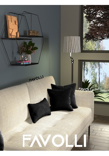 Br Favolli Kadife Dokulu Siyah Renk Kırlent Kılıfı Dream Serisi Punch Için Uygun Gizli Fermuar Siyah