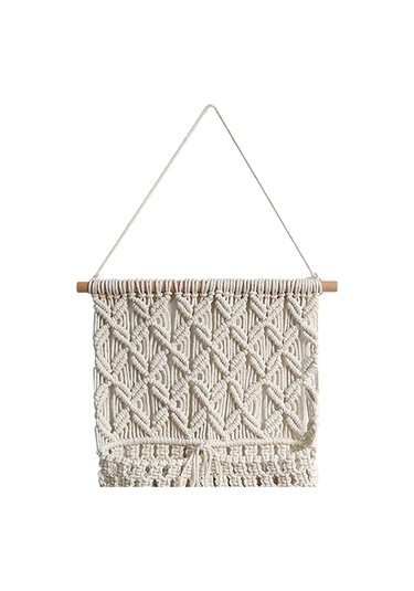 Suntek Makrome Duvar Asılı Goblen Boho Dekor Saklama Çantası