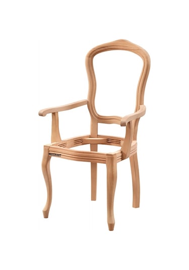 Masifart Romad İtalyan Kollu Sandalye Cilasız Ham Ham