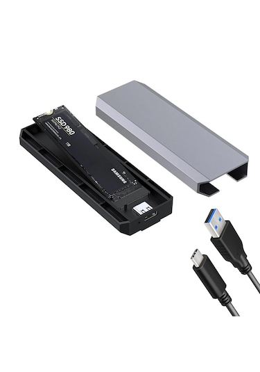 Cr34 10 Gbps Harddisk Kutusu Nvme M.2 Ssd Pcı-e Otg Çevirici Adaptör Usb 3.1 Type-c Gen2