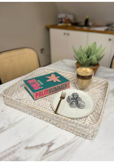 The Mia Hasır Tepsi Dikdörtgen 45x35x7 Cm