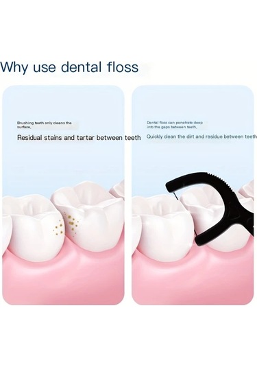 Willowhaven 50 Adet Bambu Kömürlü Diş İpi, Ağız Bakımı Ve Diş Arası Temizlik Çubukları