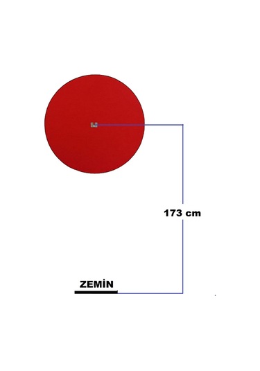 Dartsan DAY7212K Dart Board Arkalığı Yuvarlak Model Kırmızı 72 CM Çap