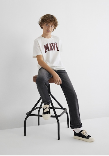 Çocuk Mavi - Mavi Logo Baskılı Beyaz Tişört 6610030-81964 Beyaz