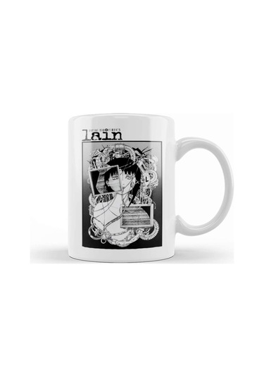 Serial Experiments Lain Manga Kupa Bardak Porselen Karışık