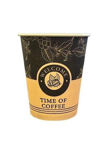 Bencup 7 Oz Ekstra Kalın Karton Bardak 50 Li Siyah