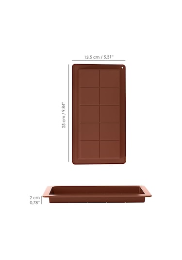 3 Adet Dubai Çikolatası Kalıbı - Büyük Tablet Çikolata Kalıbı Silikon Kalıp