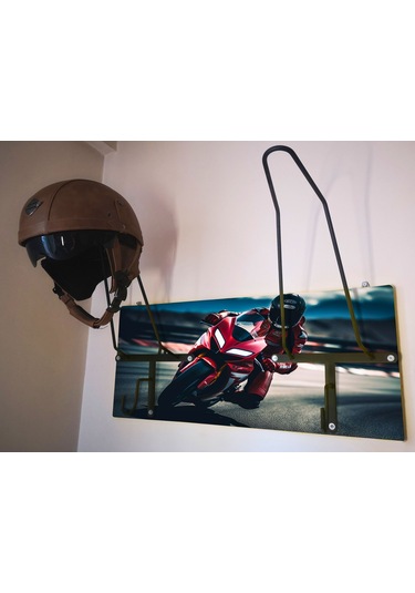 Özel Fotoğraflı Kask Askısı, Motorcu Kask Askısı, Personalv26
