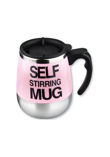 Vkemall Otomatik Karıştırıcı 400ml Kahve Bardak, Çay Ve Süt İçin Elektrikli, Yiyecek Dereceli Çelik, Pembe, Sponsoru Olmayan, Kolay Kullanım Diğer