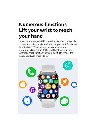 Maiyame 1.9 " Renkli Dokunmatik Ekranlı Akıllı Saat (İthalatçı Garantili)