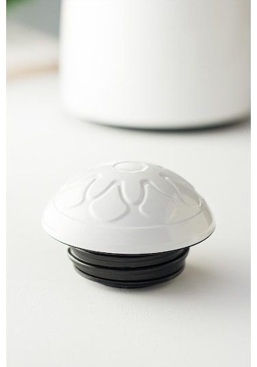 1 Lt Isı Yalıtımlı Çay Ve Soğuk Su Termosu Soft Beyaz 12 Saat Sıcak Tutar& İçi Camdır Beyaz