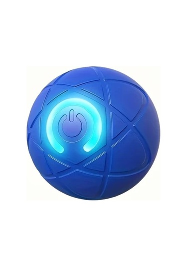 Chuangyinshop Mavi Interaktif Otomatik Köpek Topu Oyuncağı - Dayanıklı Çiğneme Topu