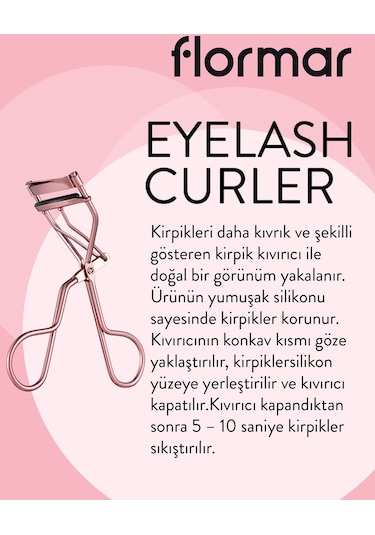 Flormar Ergonomik & Yumuşak Silikonlu Kirpik Kıvırıcı Gold