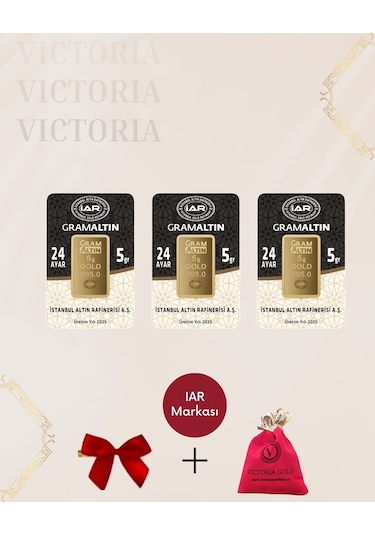 Vıctorıa Gold 3 Adet 5 Gr 24 Ayar 995 Altın (Nadir Yada Gar )