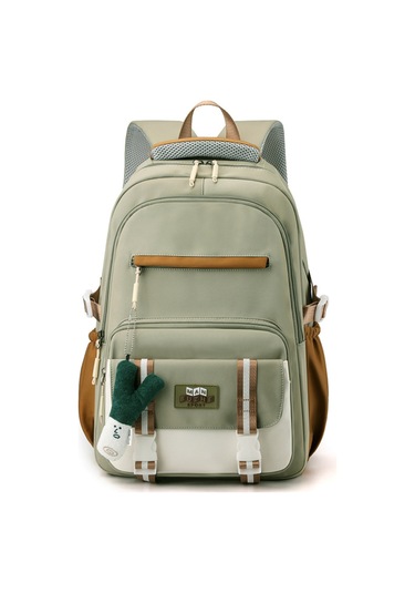 Mufunye Genç Stili Pratik Nylon Sırt Çantası - Büyük Kapasite, Çok Bölmeli, Ayarlanabilir Askı Beyaz, Soğan Aksesuarı Çok Renkli