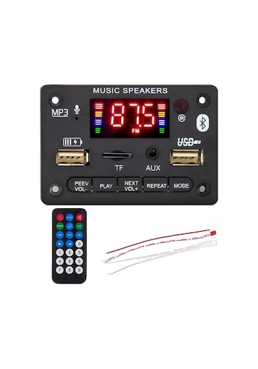 Magicvoice Usb-sd-bluetooth-kumanda-2 40w Anfi Çıkışlı Oto Teyp Çevirici Dijital Player Board