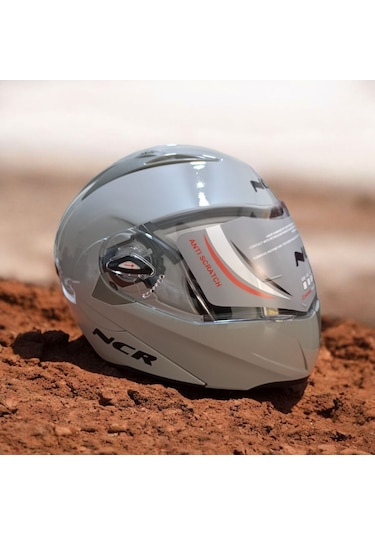 Ncr-158 Çene Açılır Gözlüklü Ece Belgeli Kask Nardo Gri