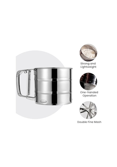 Pasulama İçin Paslanmaz Çelik Un Elek, Çift İnce Örgü Çelik